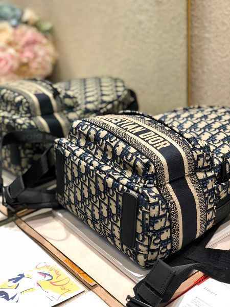 Dior包包 迪奧2022新款手提包 DS096刺繡工藝後背包雙肩包