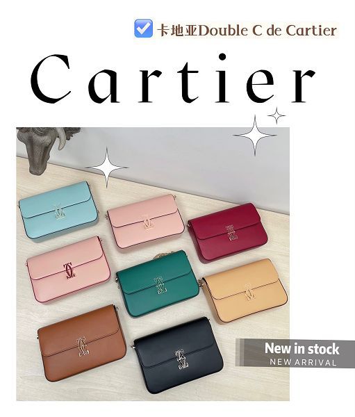 cartier包包 卡地亞2022新款手提包 DS2306/2305金屬飾扣單肩斜挎包