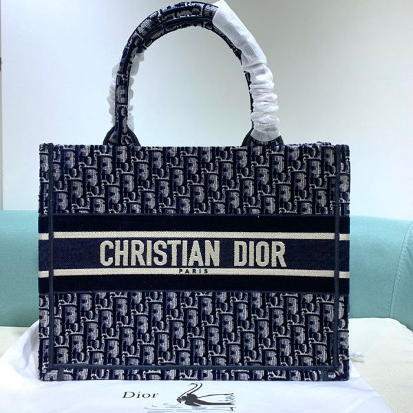 Dior包包 迪奧2021新款 DS1286絲絨藍購物袋單肩斜挎包