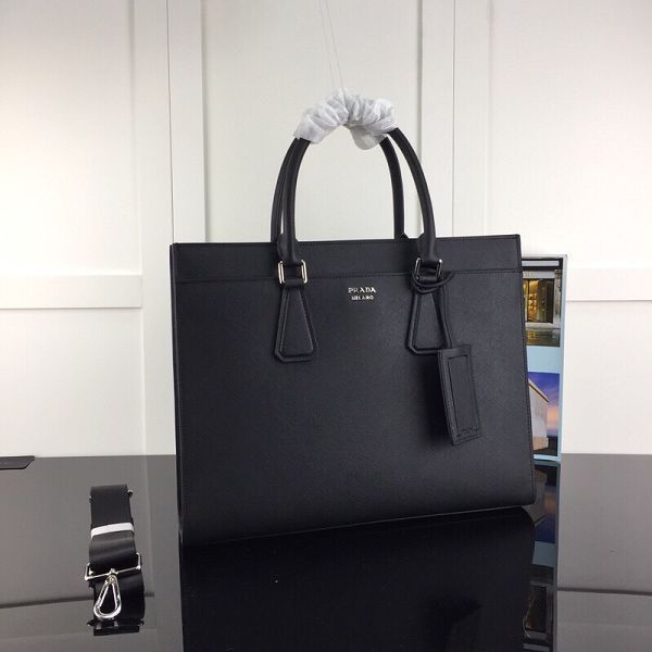 prada包包 普拉達2020新款手提包 YL2VG011-1F十字紋黑色購物袋單肩斜挎包