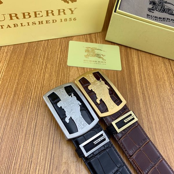 burberry皮帶 巴寶莉2019新款 HF929008牛皮鱷魚紋時尚腰帶