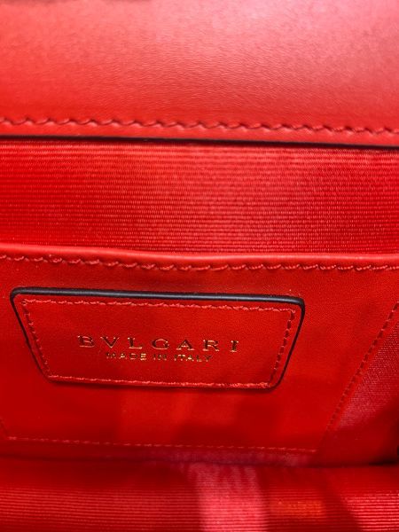 bvlgari包包 寶格麗2022新款手提包 DS34559紅色牛皮單肩斜挎包