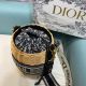Dior包包 迪奧2021新款手提包 DS0212手工編製圓桶包單肩斜挎包