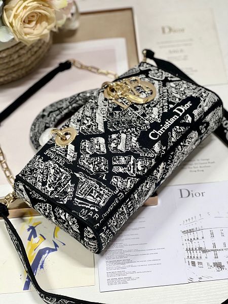 Dior包包 迪奧2023新款手提包 DS9031刺繡手袋單肩斜挎包