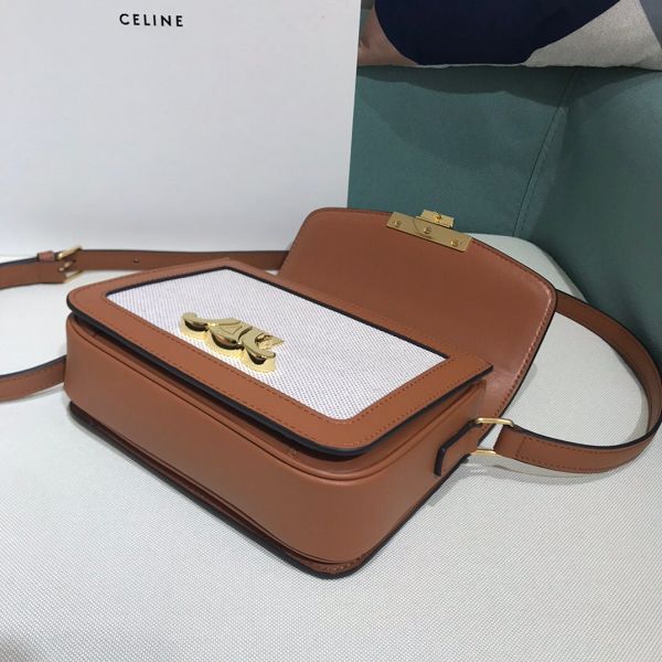 Celine包包 賽琳2021新款手提包 DS0129凱旋門經典印花白色單肩斜挎包