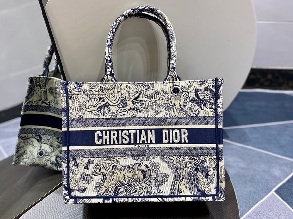Dior包包 迪奧2023新款手提包 ZJM1287刺繡工藝購物袋單肩包