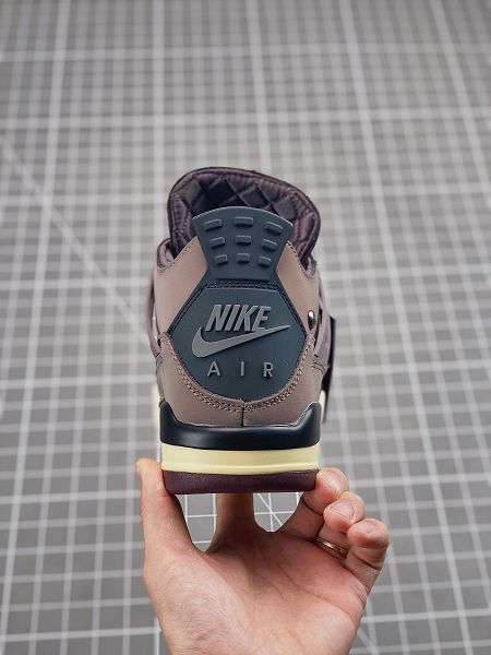 A Ma Maniere x Air Jordan 4 Retro VioletOre 2023新款 喬丹4代男女款酒紅色籃球鞋