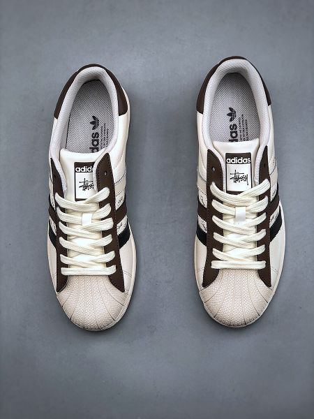 Adidas Originals Superstar x Stussy 2025最新男女款白棕色板鞋