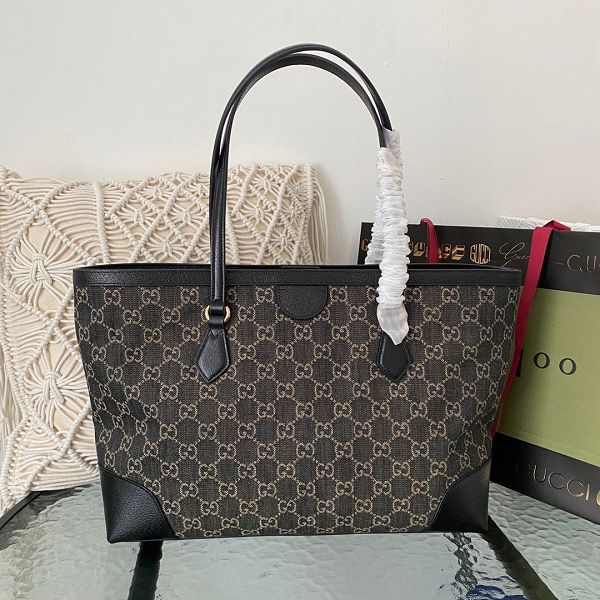 gucci包包 古馳2023新款手提包 ZJ631685丹寧系列購物袋單肩包