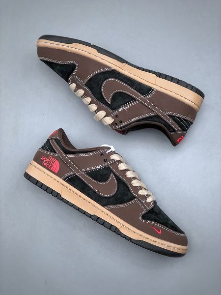 Nike SB Dunk Low 北面聯名Mr.Vera設計師 北面聯名 灰棕黑配色 2025最新男女款低幫休閒運動板鞋