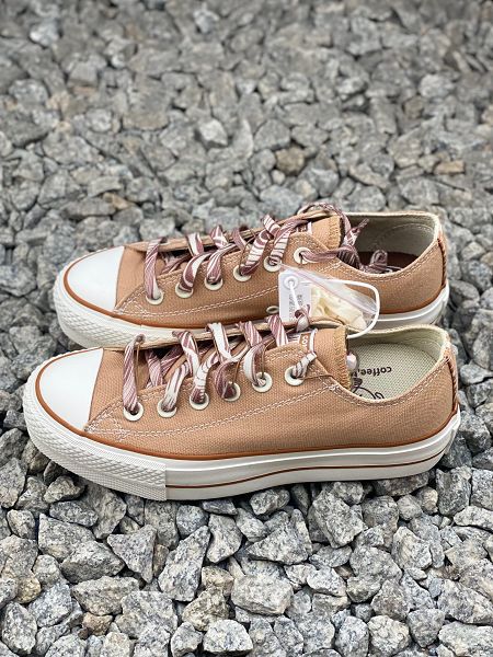Converse All Star 咖啡系列 2025最新女款咖啡豆奶茶色焦糖瑪奇朵增高厚底松榚底休閒帆布鞋
