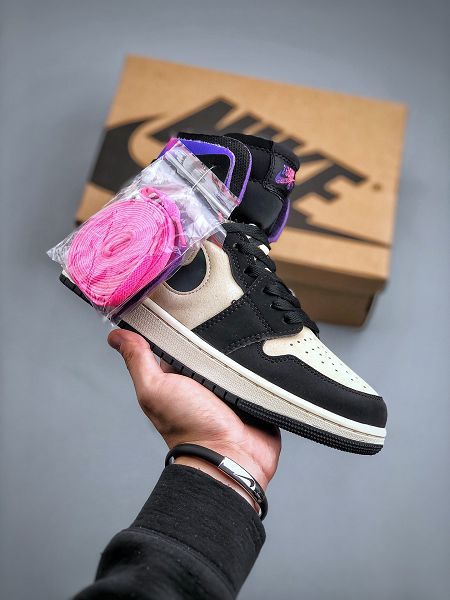 Nike Air Jordan 1 Zoom CMFTPSG 中幫經典復古文化休閒運動籃球鞋 2025最新男女款黑白紫大巴黎