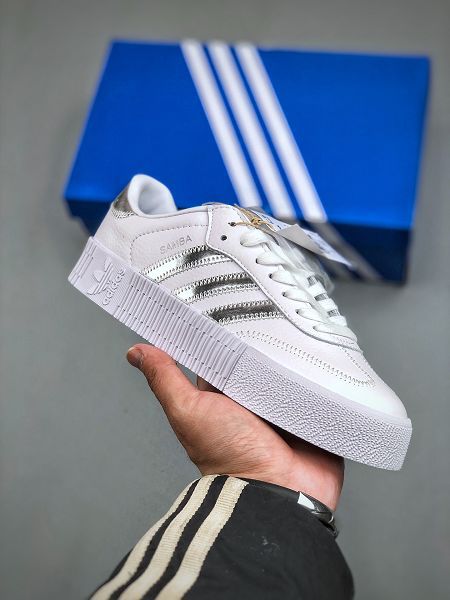Adidas Originals Samba Rose 三葉草桑巴系列鬆糕百搭經典板鞋 2025最新女鞋
