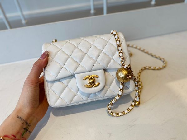 chanel包包 香奈兒2022新款手提包 DSAS1786/AS1787白色單肩斜挎包