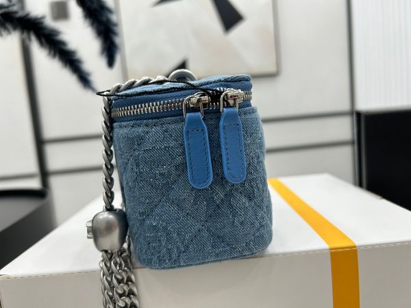 chanel包包 香奈兒2023新款手提包 DS3203愛心球牛仔單肩斜挎包