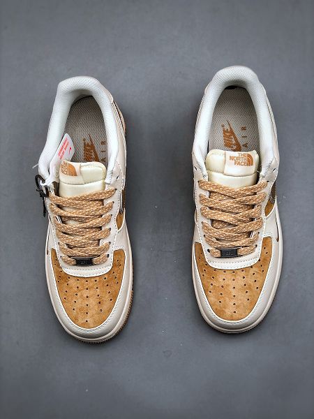 Nike Air Force 1 Low 07 x The North Face 2025最新男女款白黃色板鞋
