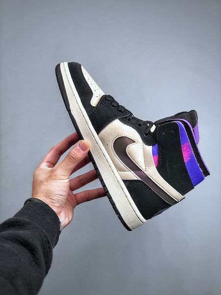 Nike Air Jordan 1 Zoom CMFTPSG 中幫經典復古文化休閒運動籃球鞋 2025最新男女款黑白紫大巴黎