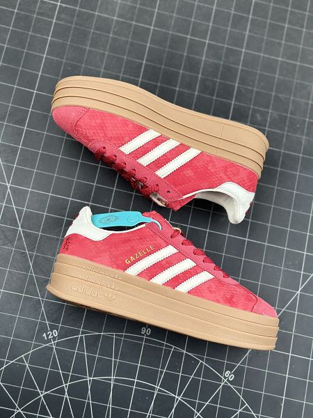 Adidas originals GAZELLE BOLD CNY 蛇年限定 2025最新女鞋 防滑耐磨 紅色低幫厚底鬆糕板鞋
