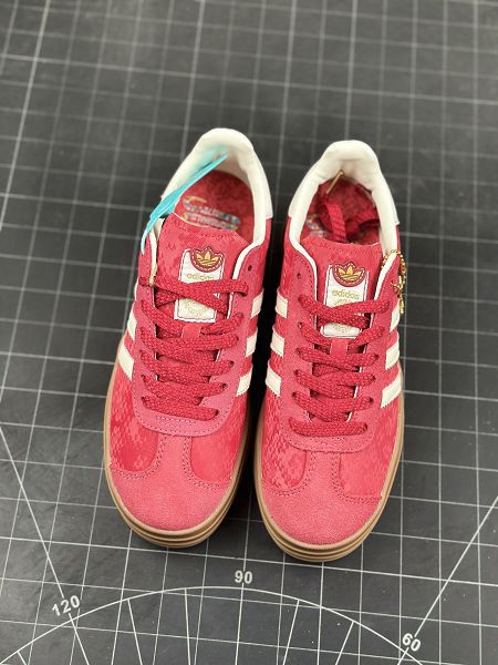 Adidas originals GAZELLE BOLD CNY 蛇年限定 2025最新女鞋 防滑耐磨 紅色低幫厚底鬆糕板鞋