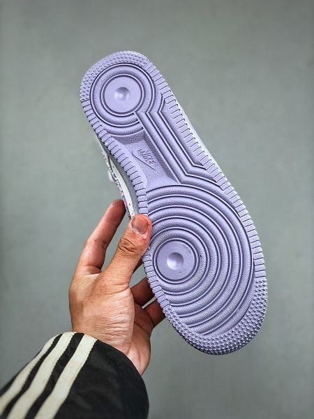 Nike Air Force 1'07 Low Double Hearts 2025最新男女款 二次元手繪塗鴉 粉藍雙心 空軍一號低幫休閒板鞋