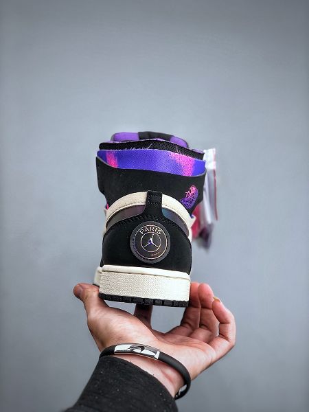 Nike Air Jordan 1 Zoom CMFTPSG 中幫經典復古文化休閒運動籃球鞋 2025最新男女款黑白紫大巴黎