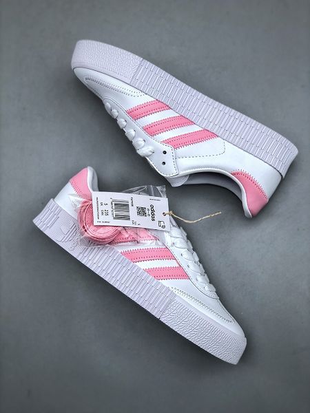 Adidas Originals Samba Rose 三葉草桑巴系列鬆糕百搭經典板鞋 2025最新女鞋
