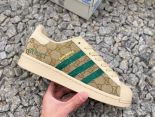 Adidas Originals Superstar x GUCCI 2025最新男女款棕綠色板鞋